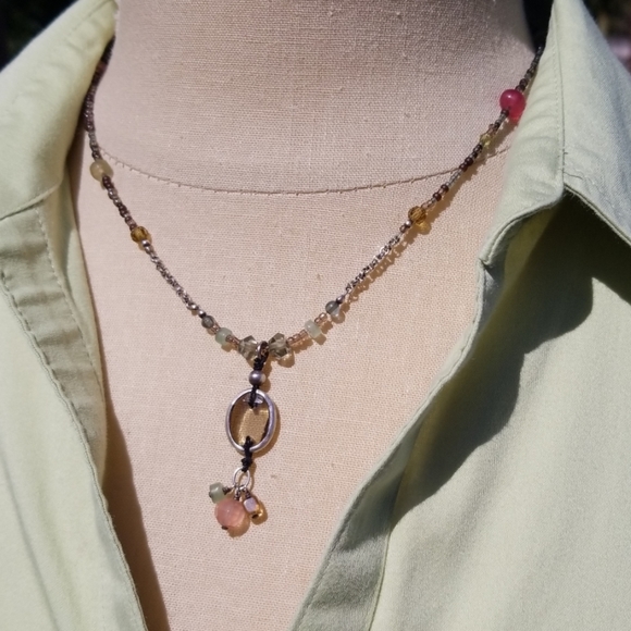 Silpada ~ Chalcedony & Glass Colorful Necklace - Picture 1 of 6